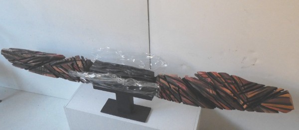 Calderawandstele,2019, Holz,Plexiglas,Farbe, 176x29x39cm